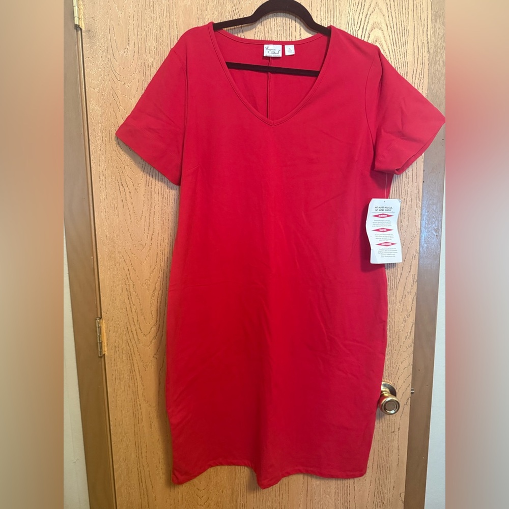 Women with Control Bold Red Dress - NWT